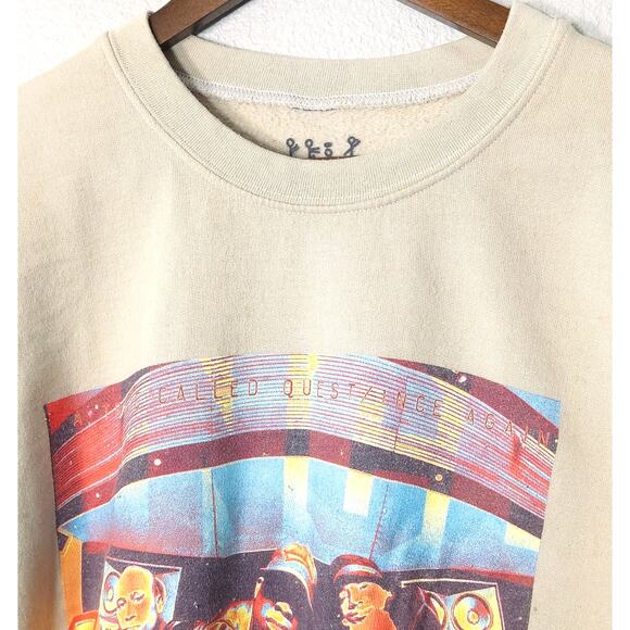 A Tribe Called Quest Sweatshirt Cream Size Small Hip Hop Graphic Streetwear - Picture 3 of 6